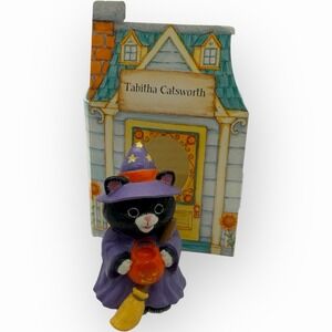 Catsworth Hollow TABITHA CATSWORTH Hallmark Halloween Figurine Witch Cat 1993
